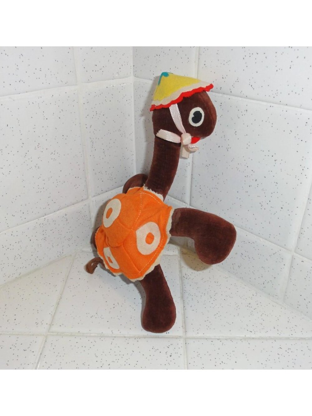 Vintage Treasure Pet Turtle Stuffed Animal sawdust filled plushie mcm kitsch